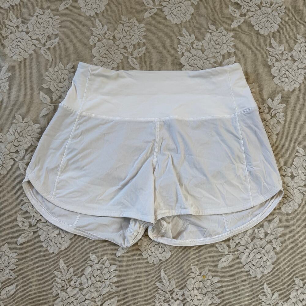 Lululemon White Running Shorts Size 4